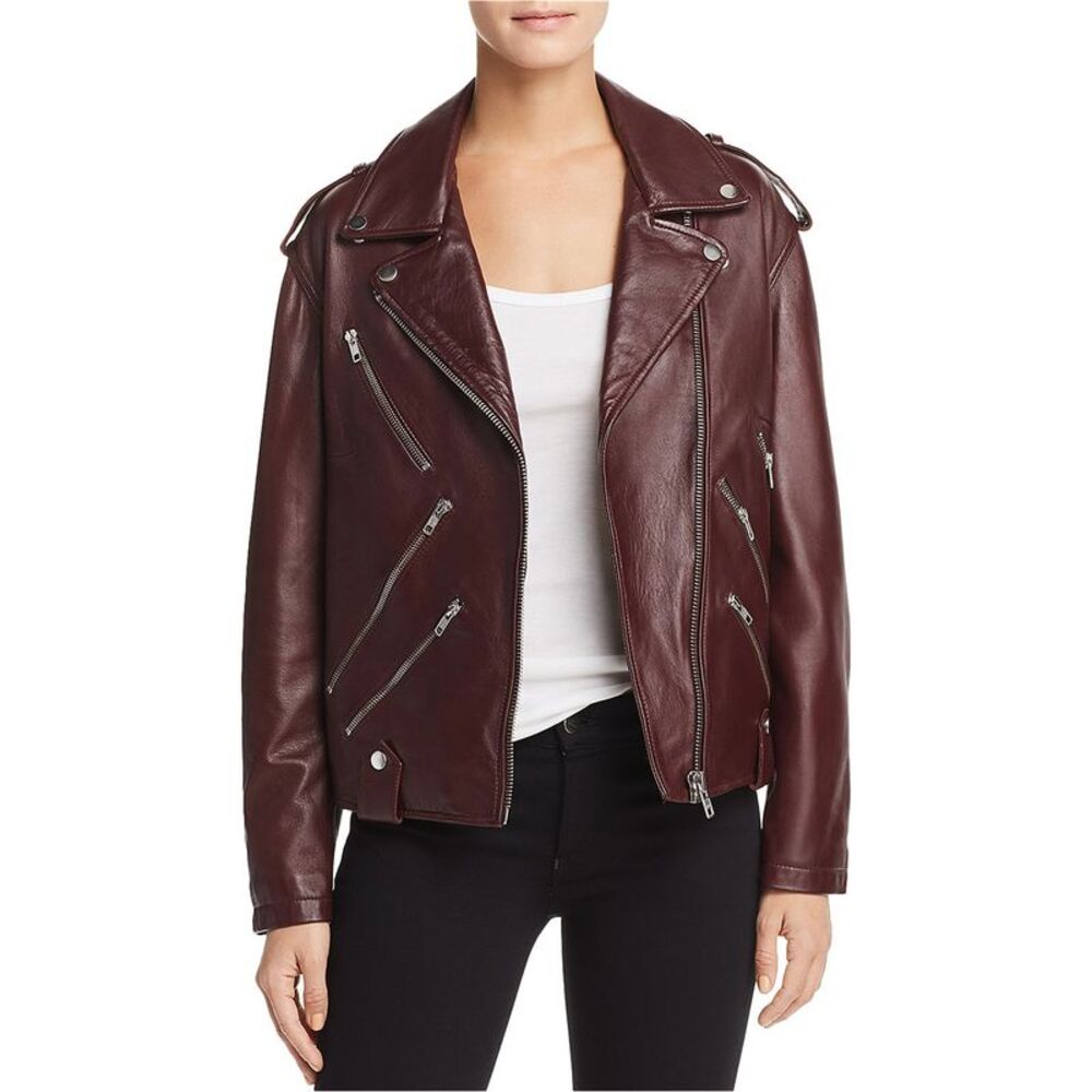 McQ Womens Leather Biker Jacket, NWT